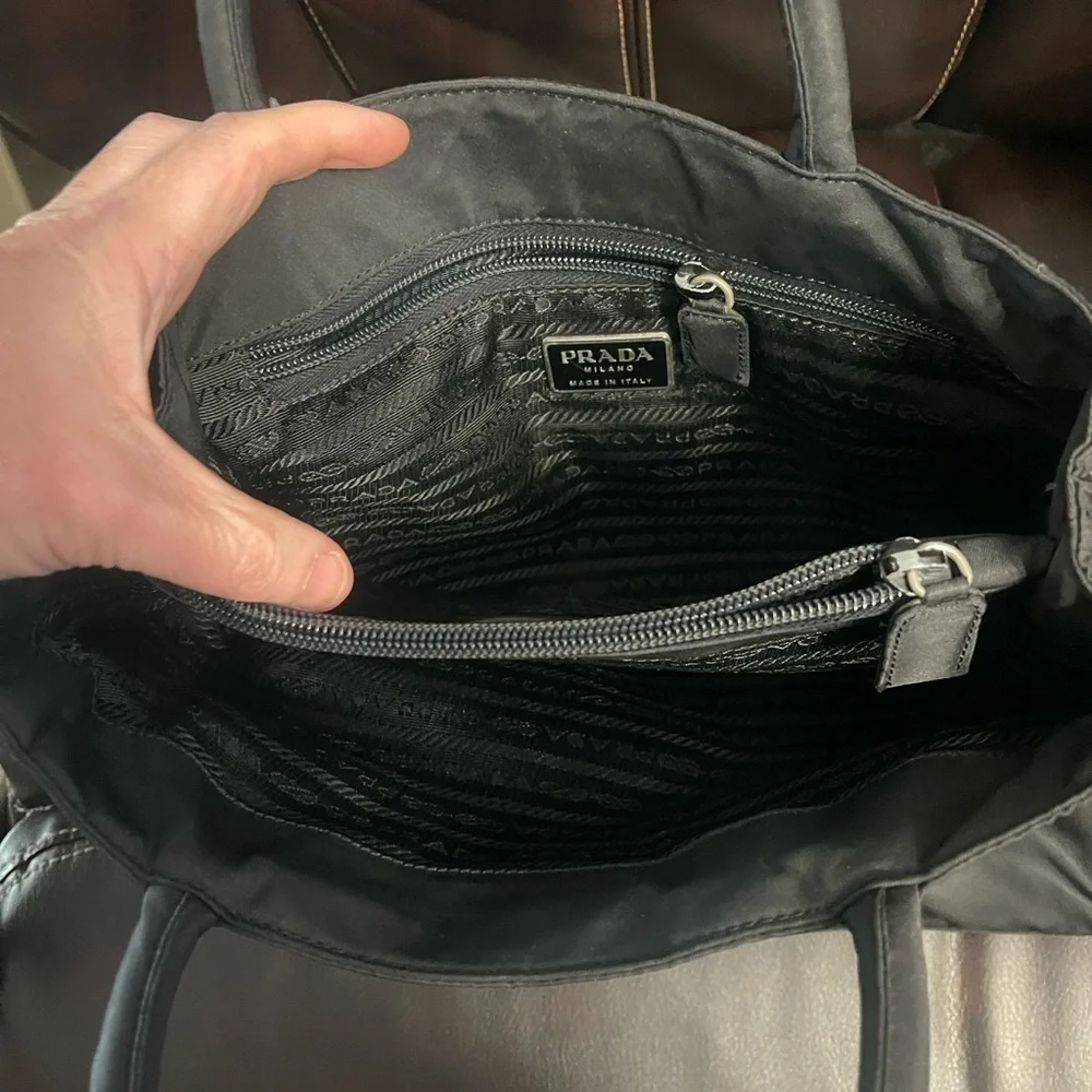 Prada Sleek Black Nylon Handbag